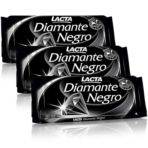 3 Tabletes Diamante Negro 170g - Lacta