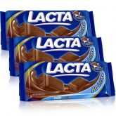 3 Tabletes Lacta Ao Leite 170g - Lacta